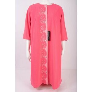 Vintage 60s Dela-Ann Creation Pink Robe House Coat